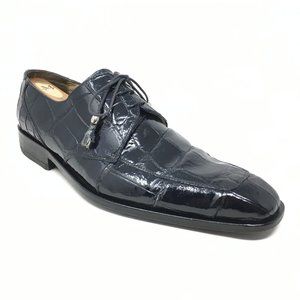 Fennix Oxfords Shoes Size 9 Blue Full Alligator